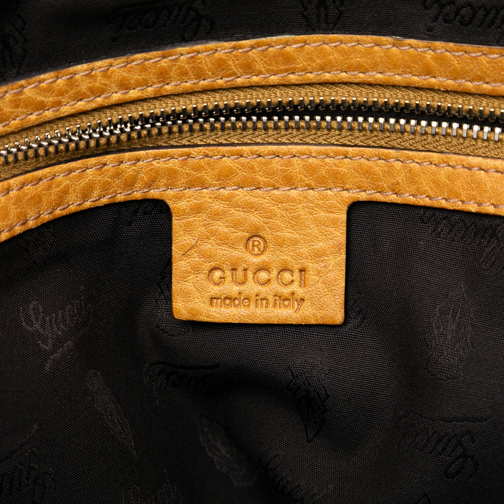 Pre-Loved Gucci Large GG Canvas Bamboo Libeccio Tote - Picture 6 of 7